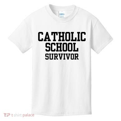 Doublecrossclothingco Catholic School Survivor Kids T-Shirt