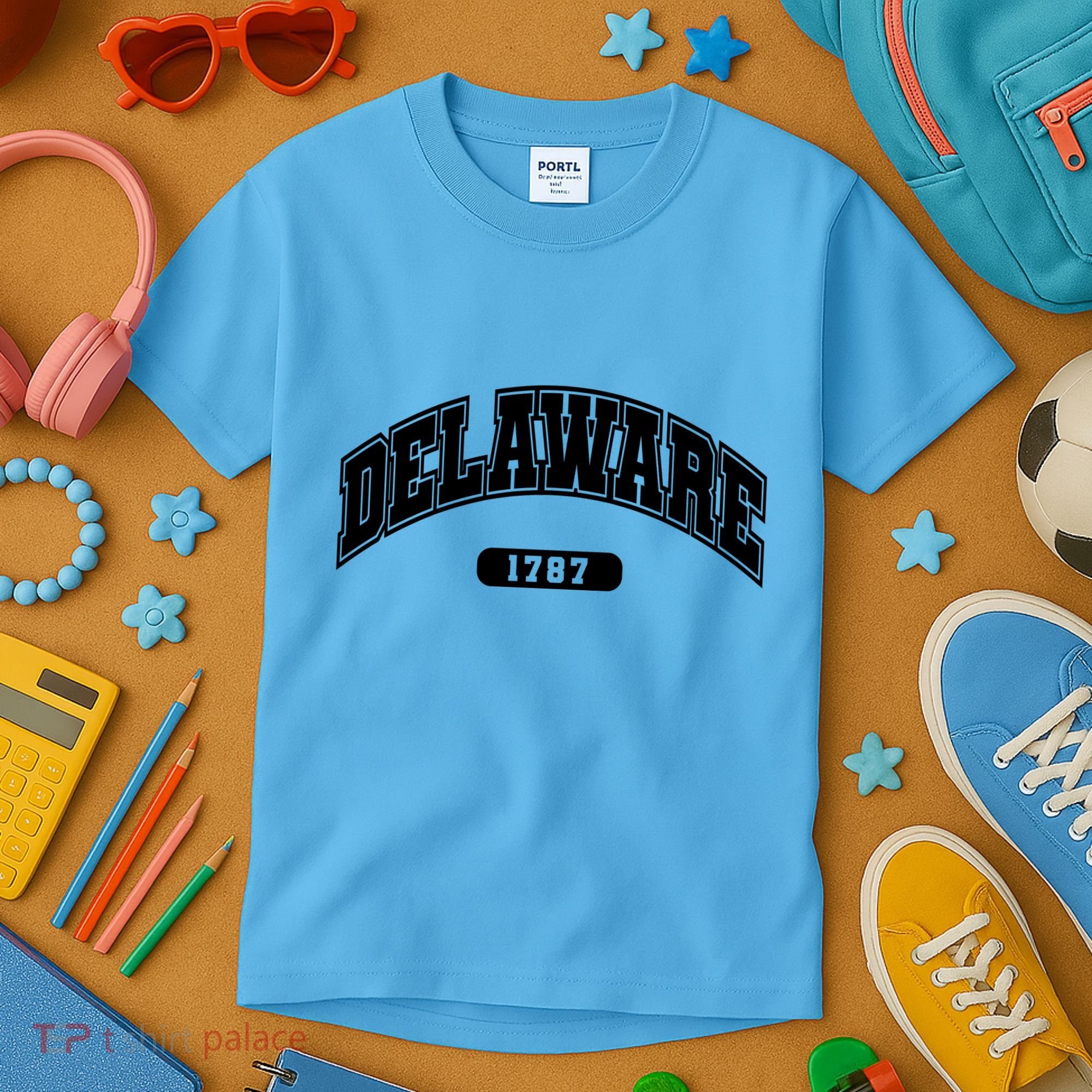 Delaware Collegiate Style 1787 Kids T-Shirt