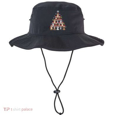 Dog Christmas Tree Funny Christmas Lights Xmas Bucket Hat