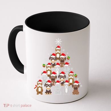 Dog Christmas Tree Funny Christmas Lights Xmas Coffee Mug