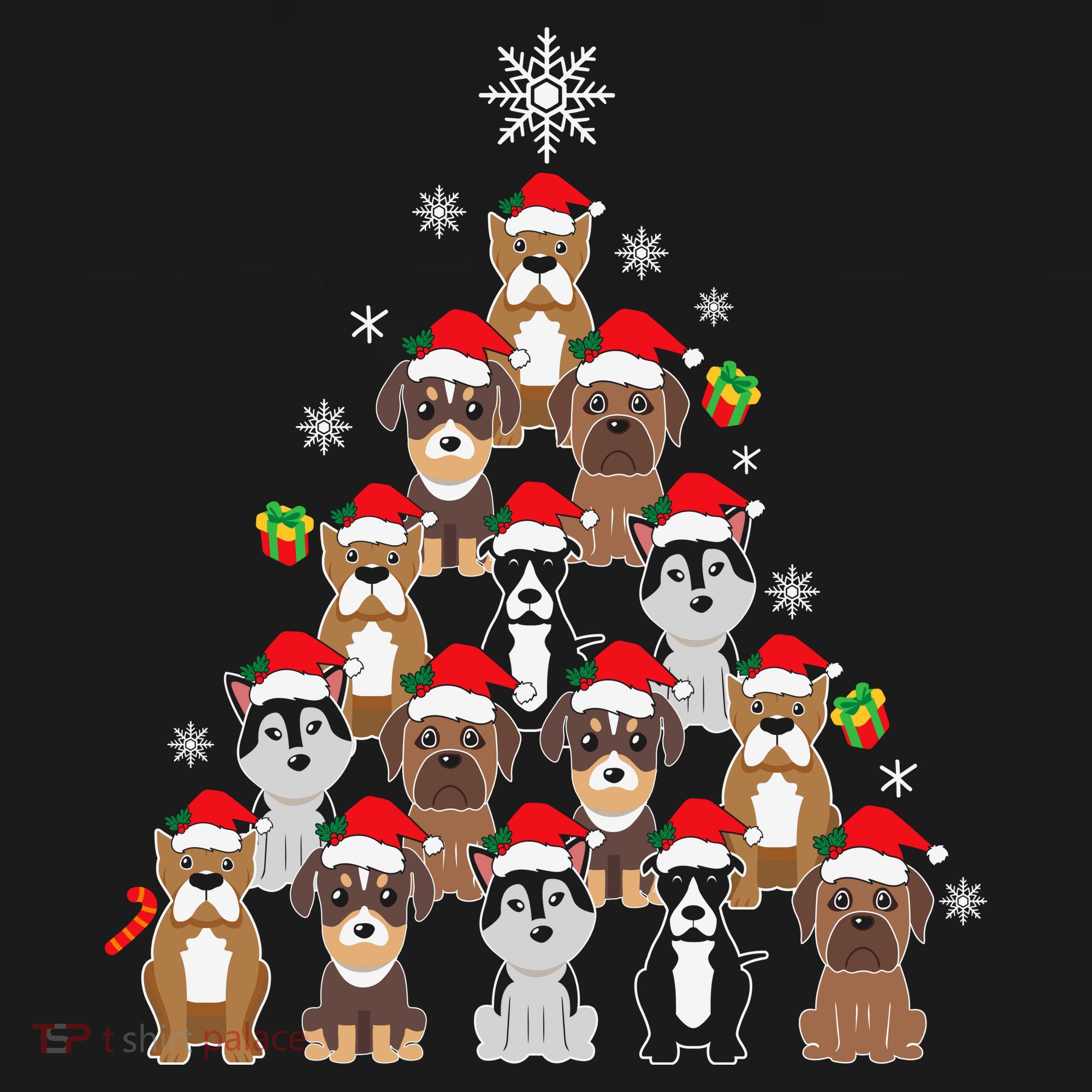 Dog Christmas Tree Funny Christmas Lights Xmas Pajama Set