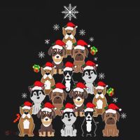 Dog Christmas Tree Funny Christmas Lights Xmas Ornament thumb 1