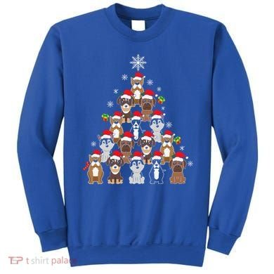 Dog Christmas Tree Funny Christmas Lights Xmas Sweatshirt
