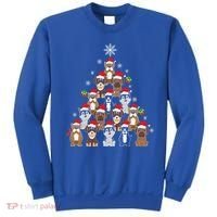 Dog Christmas Tree Funny Christmas Lights Xmas Sweatshirt thumb 0