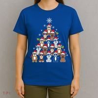 Dog Christmas Tree Funny Christmas Lights Xmas T-Shirt thumb 4