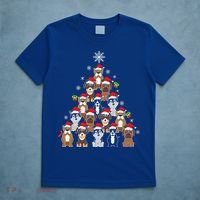 Dog Christmas Tree Funny Christmas Lights Xmas T-Shirt thumb 5