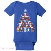 Dog Christmas Tree Funny Christmas Lights Xmas Baby Bodysuit thumb 0