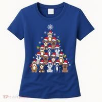 Dog Christmas Tree Funny Christmas Lights Xmas Women's T-Shirt thumb 0