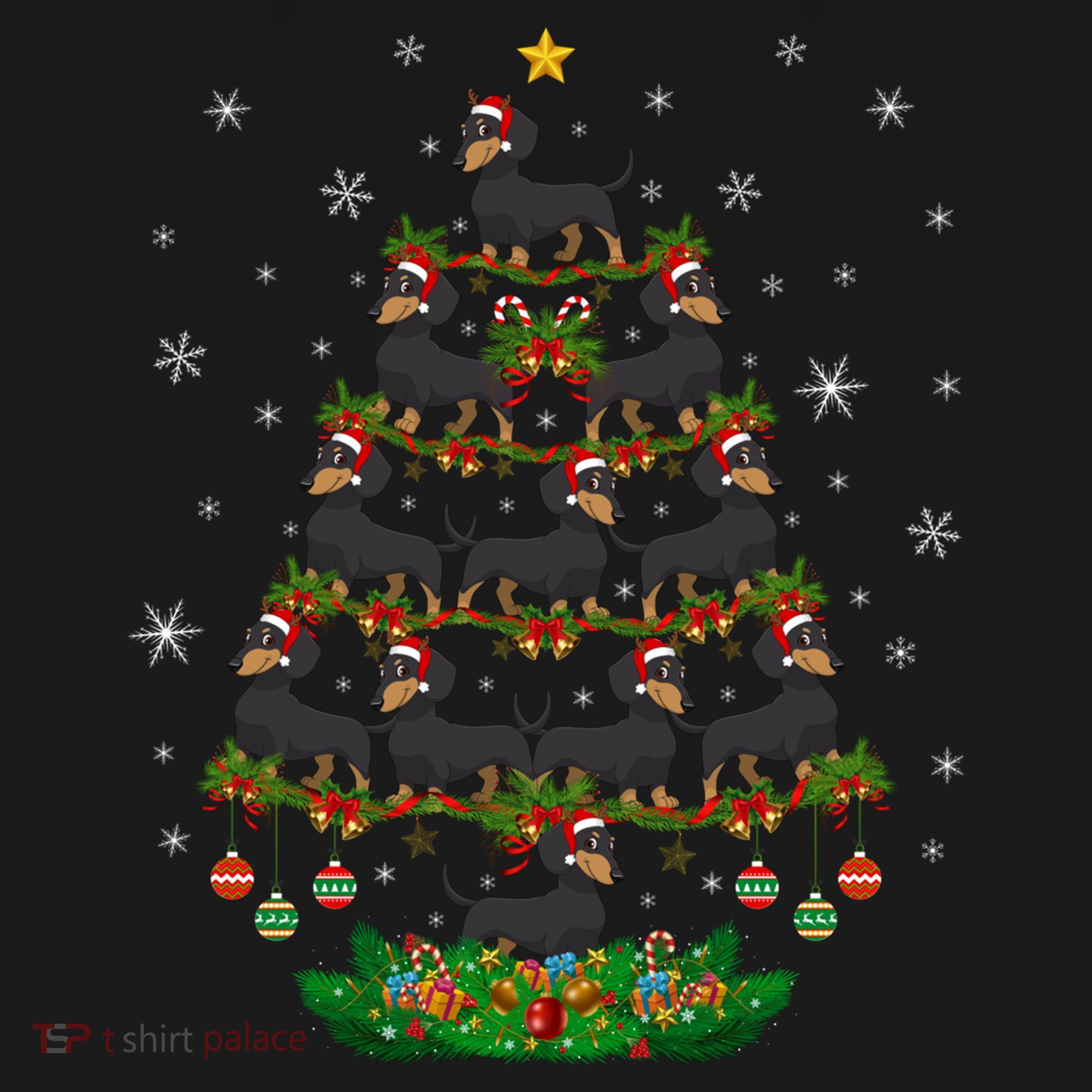 Dachshund Christmas Tree Dachshund Lover Xmas Tree Dachshund Great Gift Doggie Tank