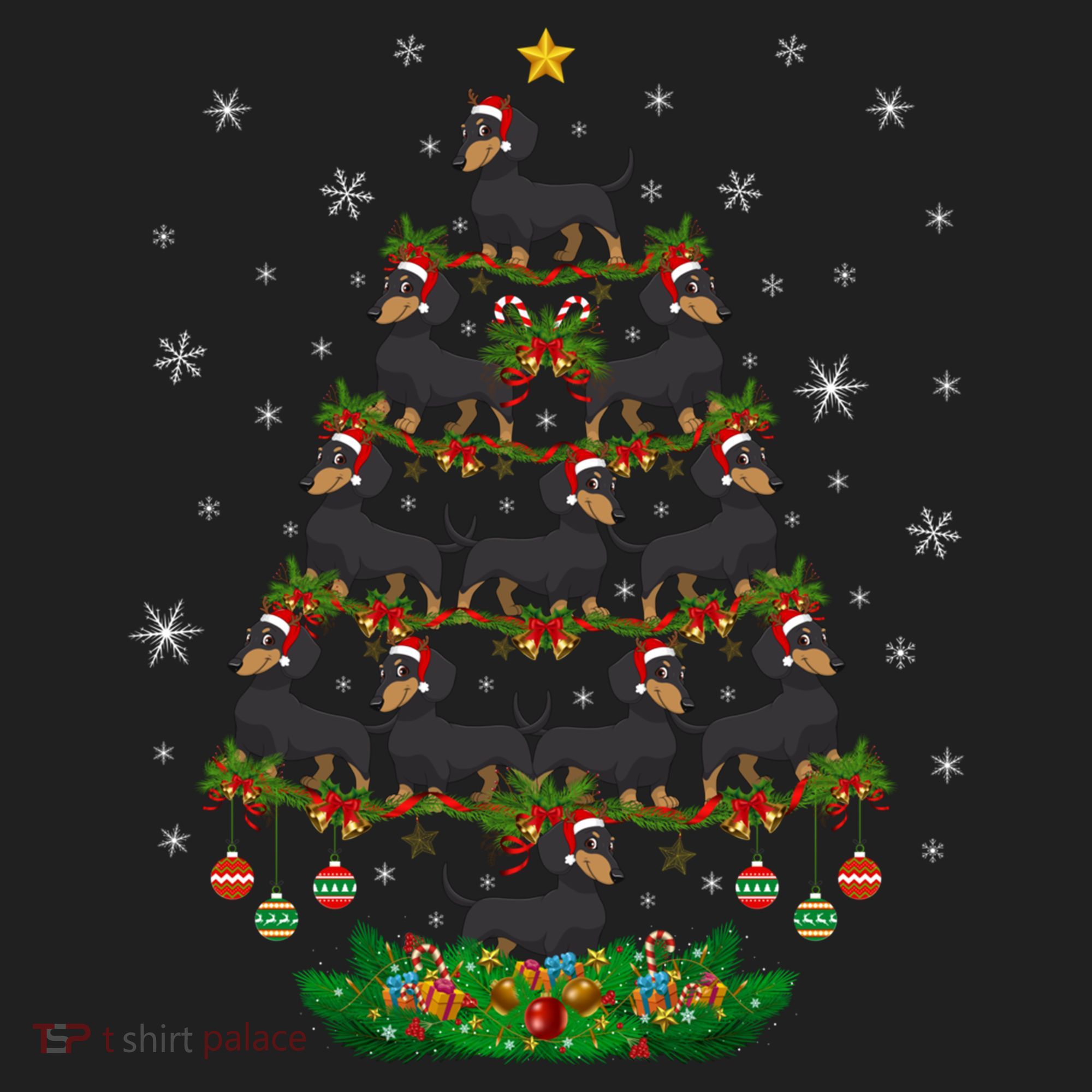 Dachshund Christmas Tree Dachshund Lover Xmas Tree Dachshund Great Gift Beanie