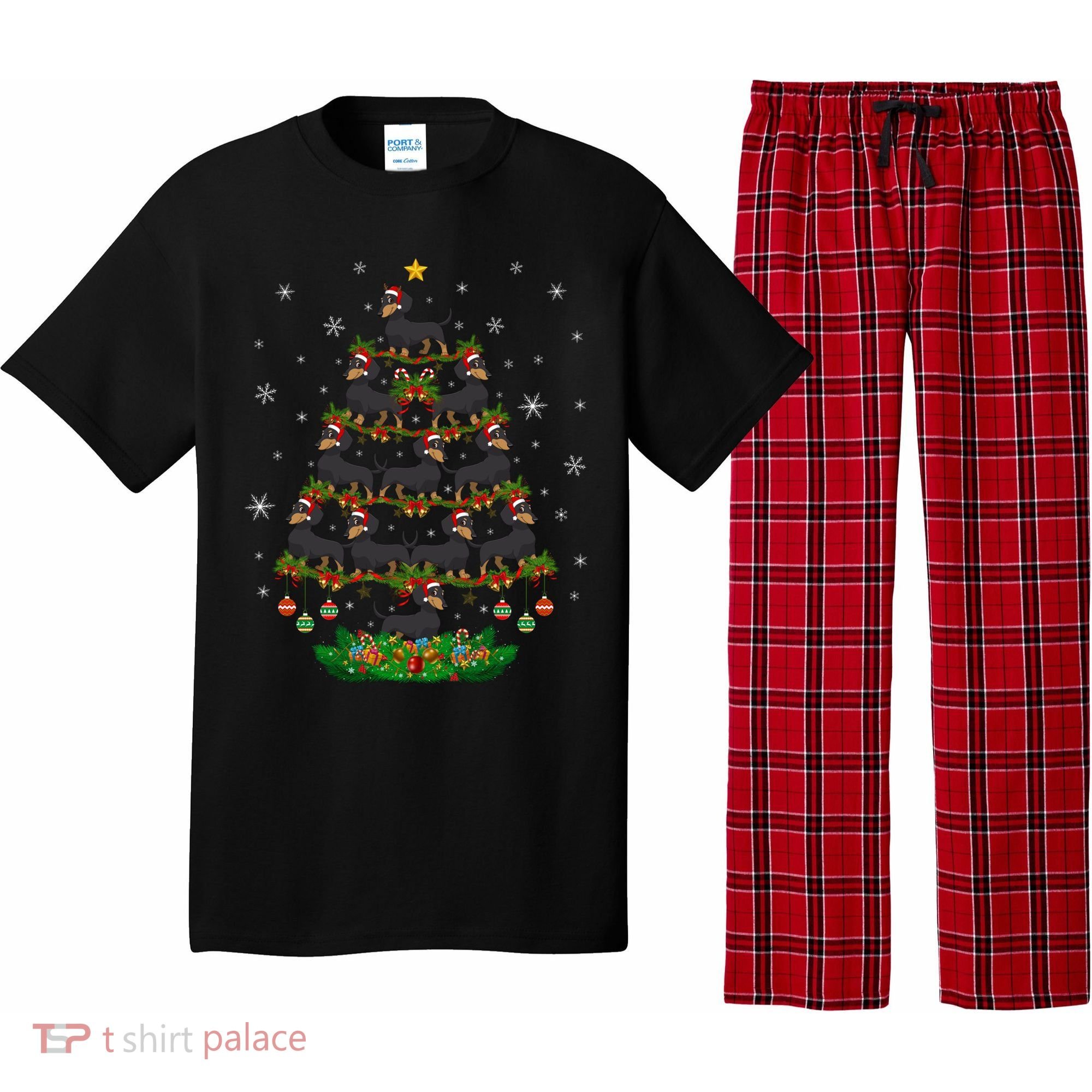 Dachshund Christmas Tree Dachshund Lover Xmas Tree Dachshund Great Gift Pajama Set