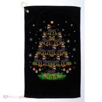Dachshund Christmas Tree Dachshund Lover Xmas Tree Dachshund Great Gift Golf Towel thumb 0