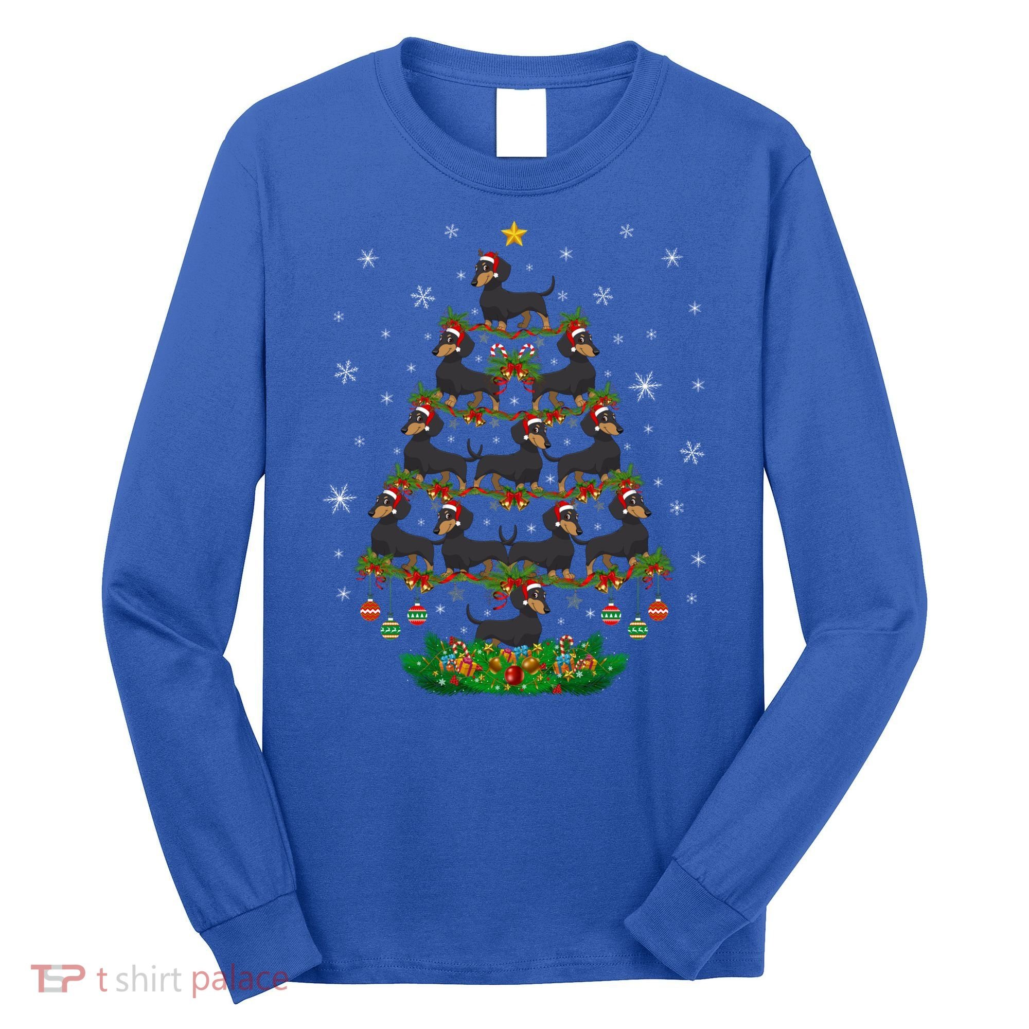 Dachshund Christmas Tree Dachshund Lover Xmas Tree Dachshund Great Gift Long Sleeve Shirt