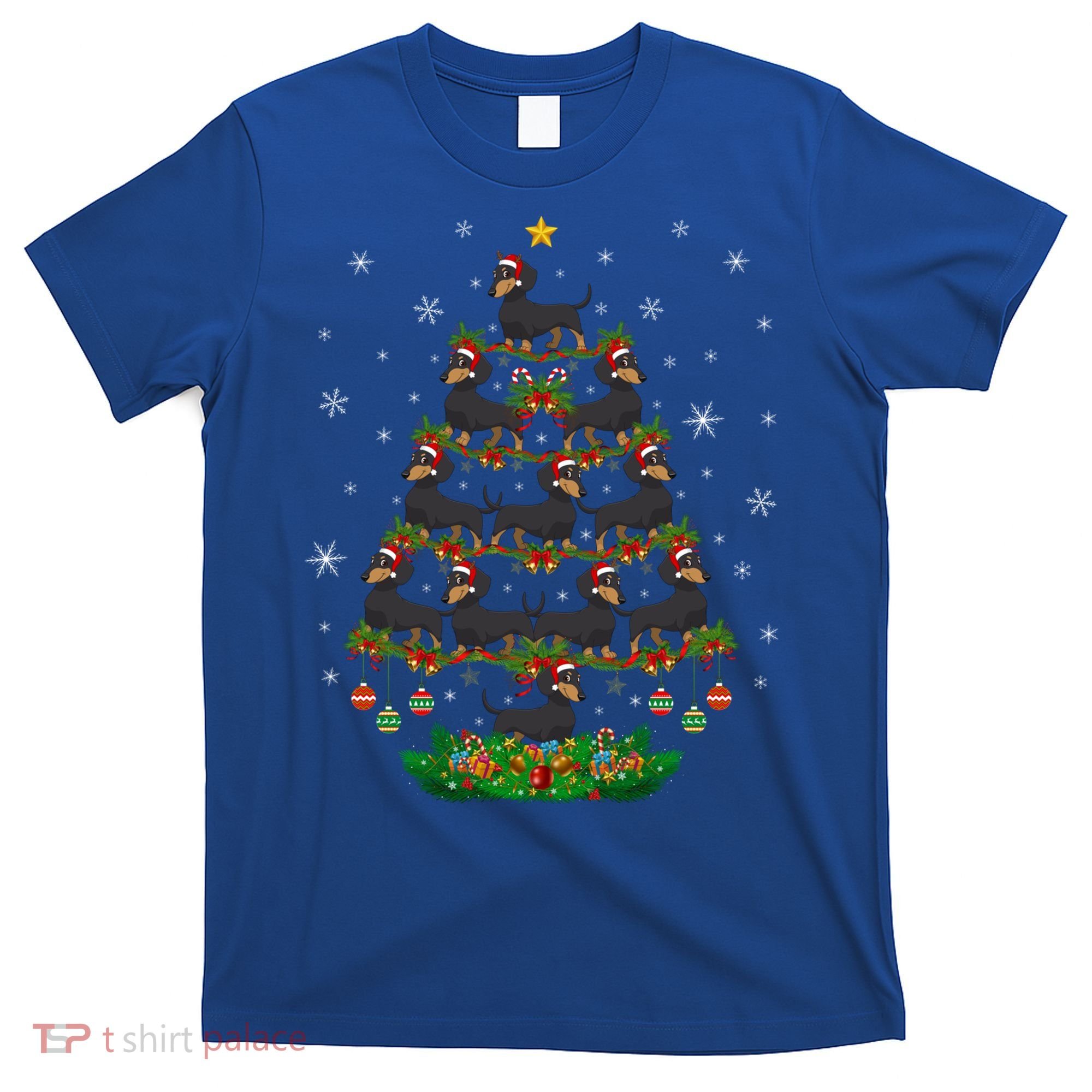 Dachshund Christmas Tree Dachshund Lover Xmas Tree Dachshund Great Gift T-Shirt
