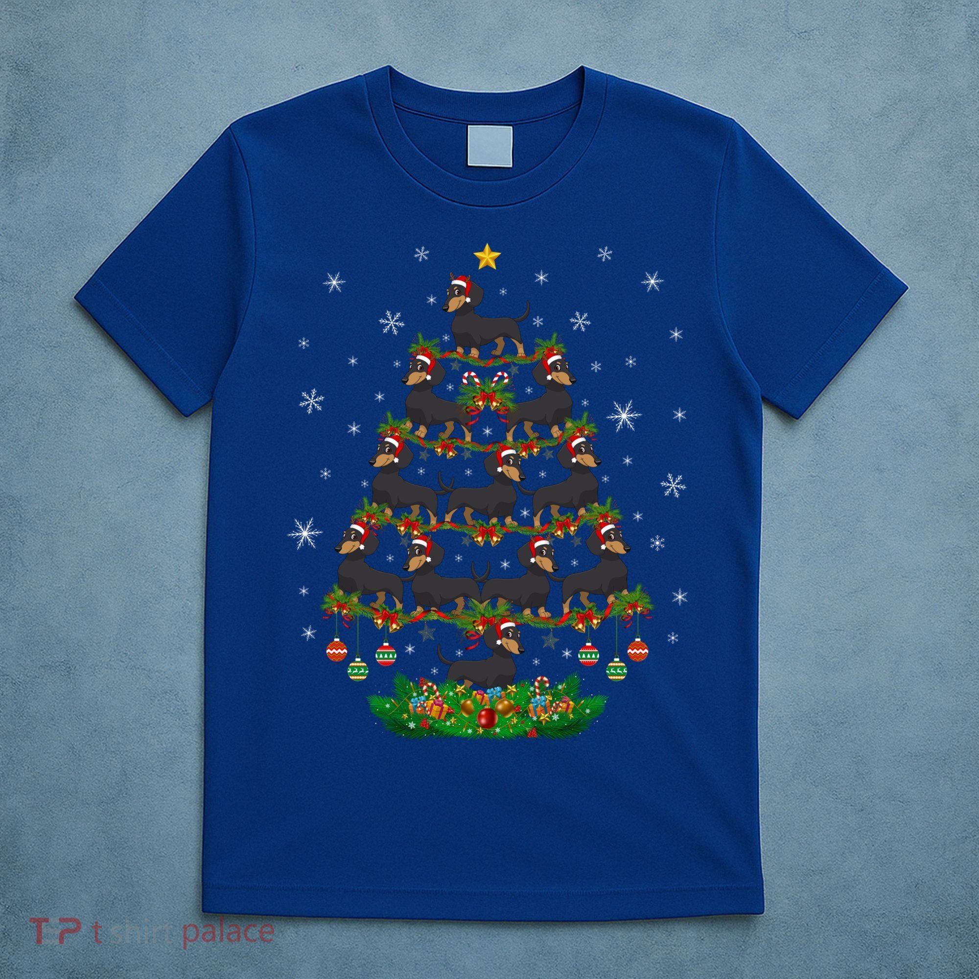 Dachshund Christmas Tree Dachshund Lover Xmas Tree Dachshund Great Gift T-Shirt