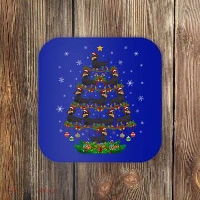 Dachshund Christmas Tree Dachshund Lover Xmas Tree Dachshund Great Gift Coaster