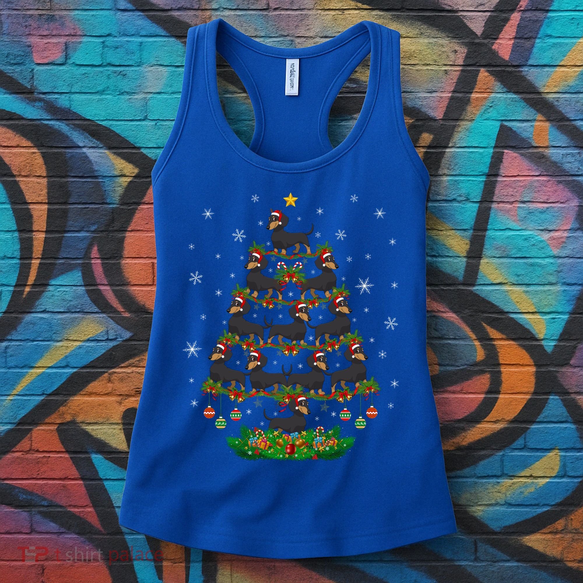 Dachshund Christmas Tree Dachshund Lover Xmas Tree Dachshund Great Gift Women's Tank Top