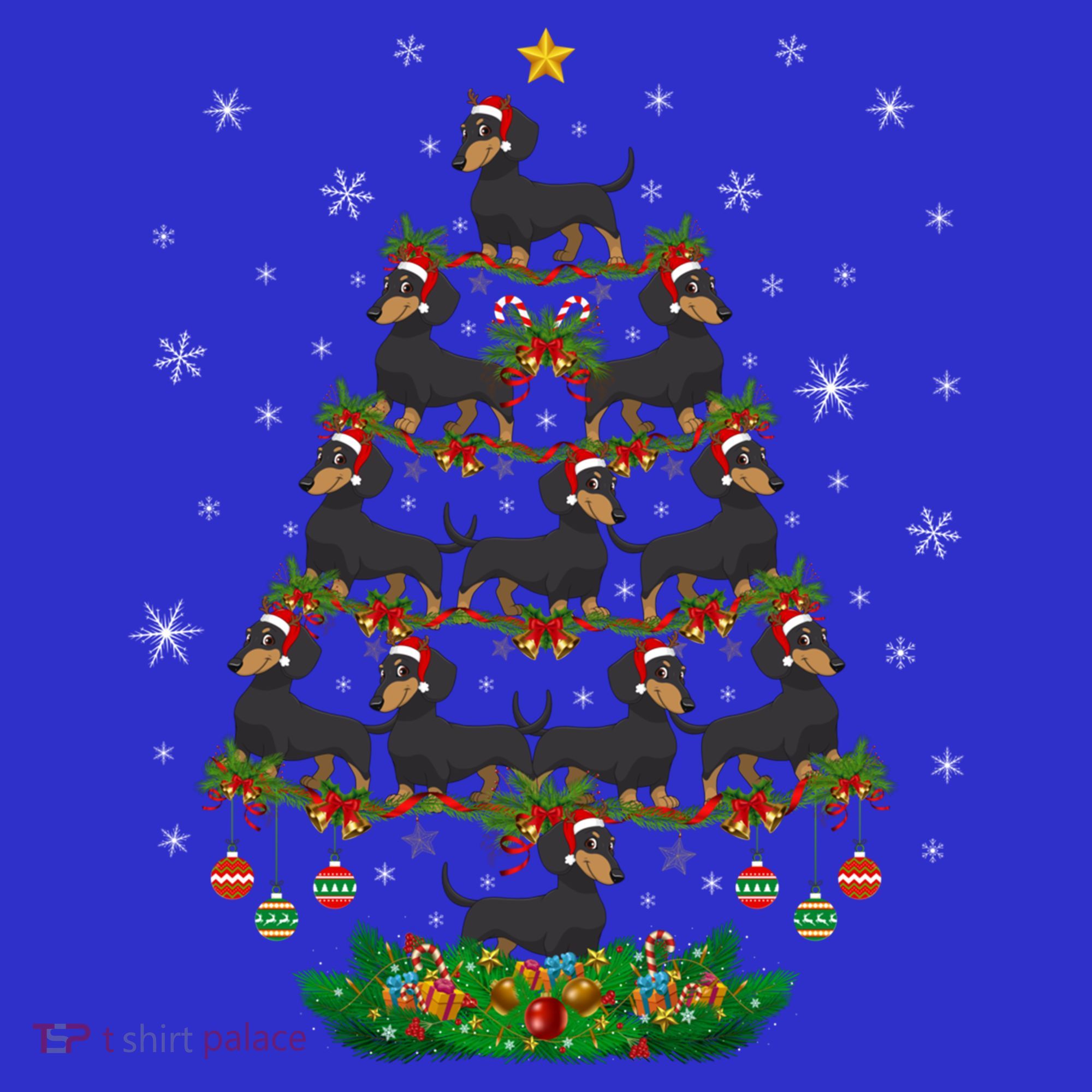 Dachshund Christmas Tree Dachshund Lover Xmas Tree Dachshund Great Gift Women's Tank Top