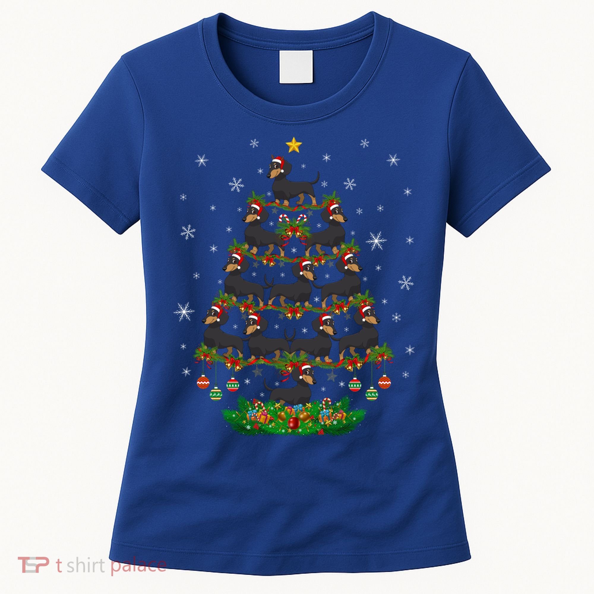 Dachshund Christmas Tree Dachshund Lover Xmas Tree Dachshund Great Gift Women's T-Shirt