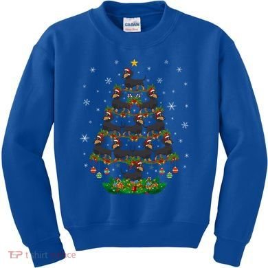 Dachshund Christmas Tree Dachshund Lover Xmas Tree Dachshund Great Gift Kids Sweatshirt