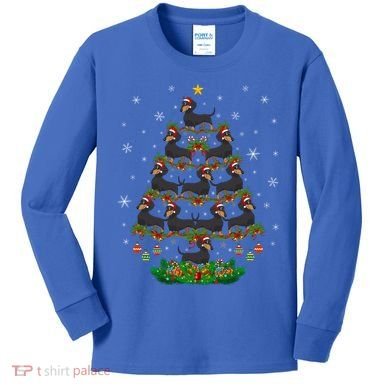 Dachshund Christmas Tree Dachshund Lover Xmas Tree Dachshund Great Gift Kids Long Sleeve Shirt