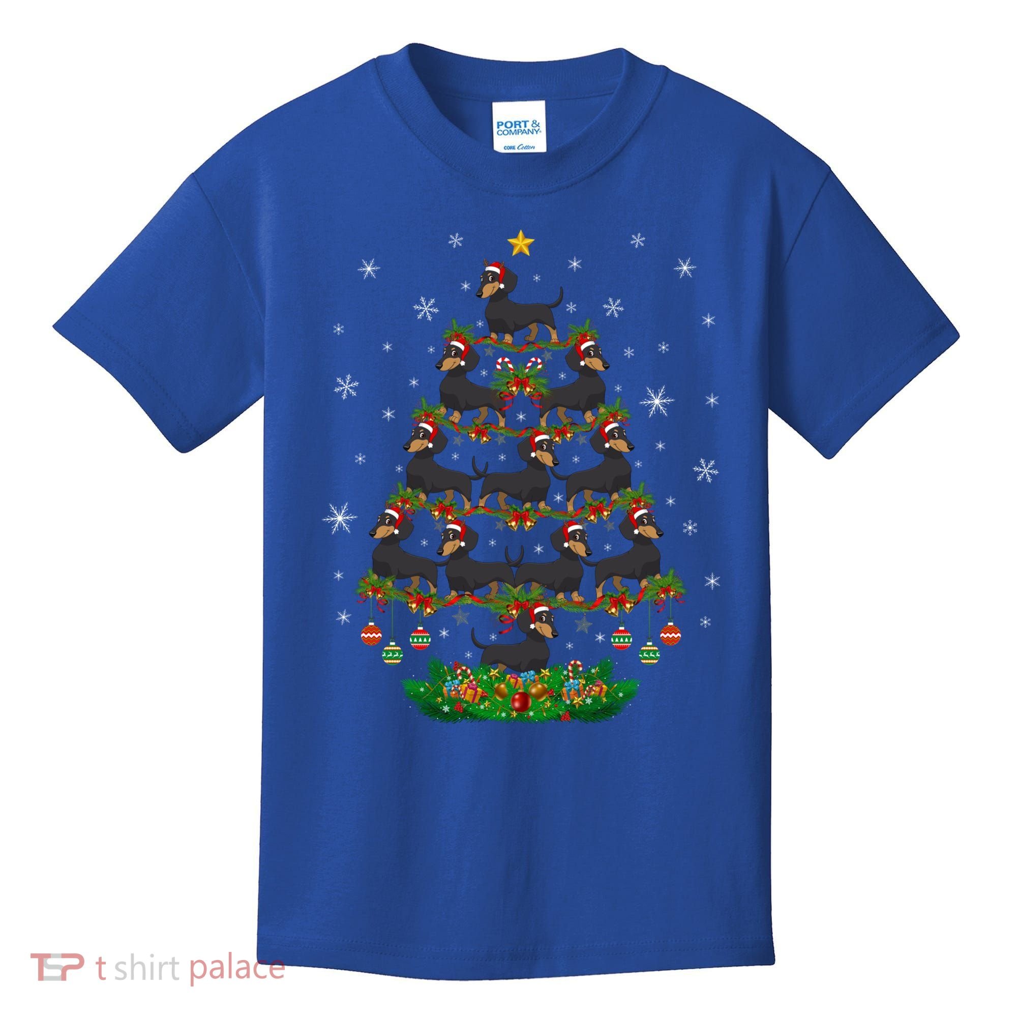 Dachshund Christmas Tree Dachshund Lover Xmas Tree Dachshund Great Gift Kids T-Shirt