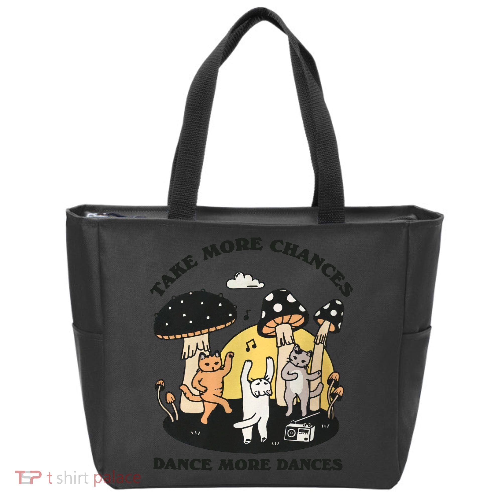Dancing Cats Take More Chances Dance More Dances Kitty Tote Bag