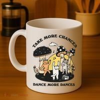 Dancing Cats Take More Chances Dance More Dances Kitty Coffee Mug thumb 4