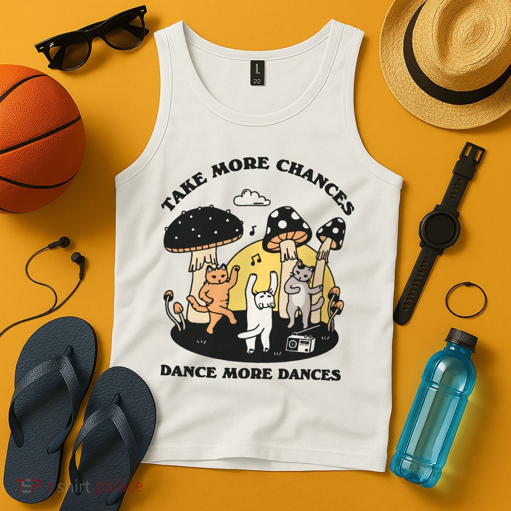 Dancing Cats Take More Chances Dance More Dances Kitty Tank Top