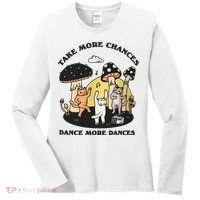 Dancing Cats Take More Chances Dance More Dances Kitty Women's Long Sleeve Shirt thumb 0