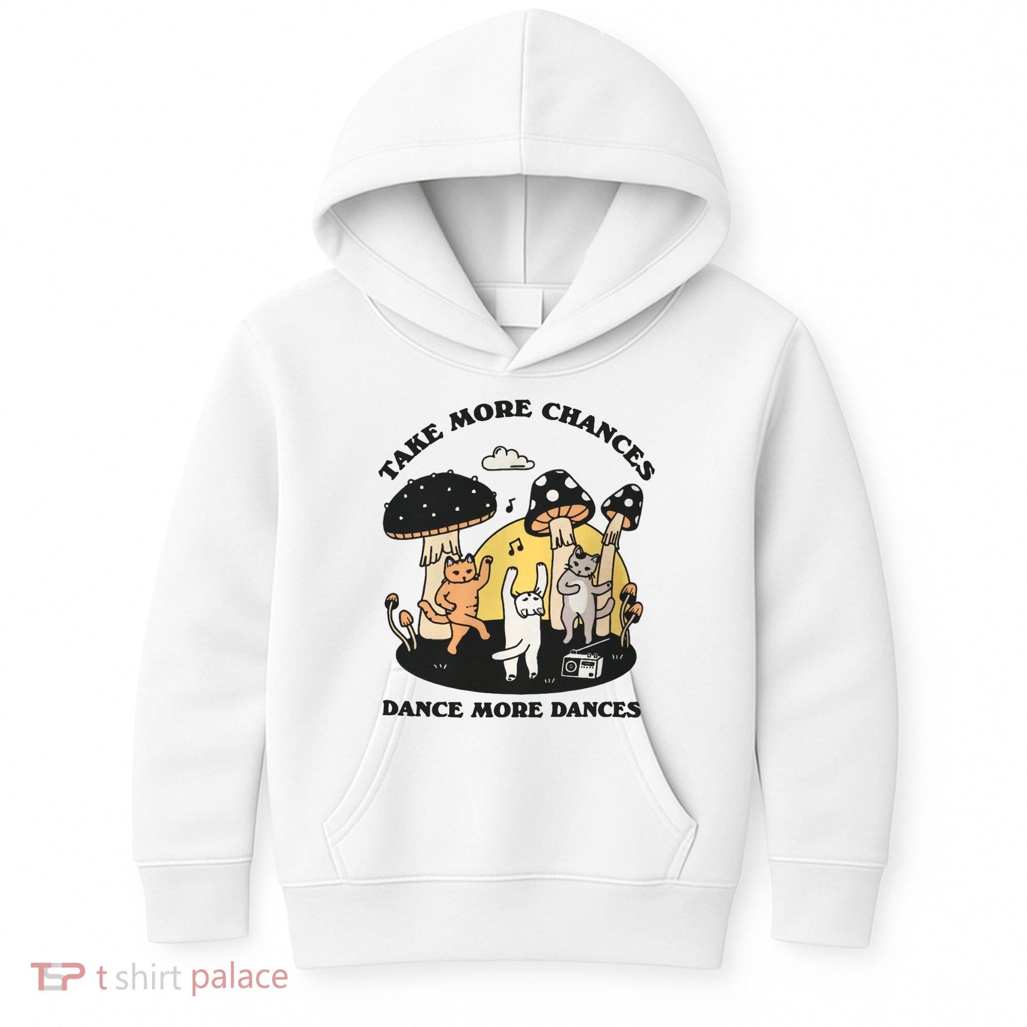 Dancing Cats Take More Chances Dance More Dances Kitty Kids Hoodie