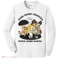 Dancing Cats Take More Chances Dance More Dances Kitty Kids Long Sleeve Shirt thumb 0