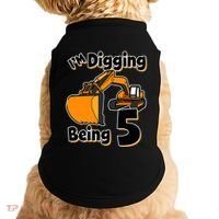 Digger Construction Truck 5th Birthday Truck 5 Year Old Doggie Tank thumb 0