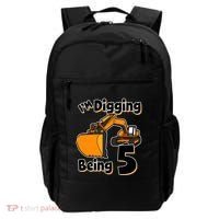 Digger Construction Truck 5th Birthday Truck 5 Year Old Backpack thumb 0