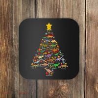 Dinosaur Christmas Tree Dino Trex Paleontologist Xmas Coaster thumb 0