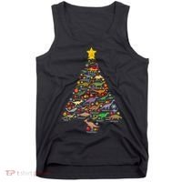 Dinosaur Christmas Tree Dino Trex Paleontologist Xmas Tank Top thumb 0