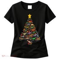 Dinosaur Christmas Tree Dino Trex Paleontologist Xmas Women's T-Shirt thumb 0