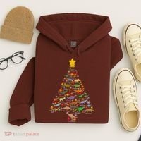 Dinosaur Christmas Tree Dino Trex Paleontologist Xmas Hoodie thumb 4