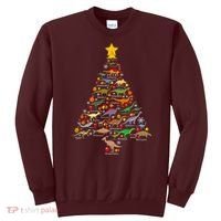 Dinosaur Christmas Tree Dino Trex Paleontologist Xmas Sweatshirt thumb 0