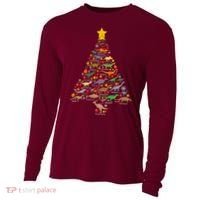 Dinosaur Christmas Tree Dino Trex Paleontologist Xmas Cooling Performance Long Sleeve Crew thumb 0