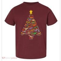 Dinosaur Christmas Tree Dino Trex Paleontologist Xmas Toddler T-Shirt thumb 0