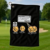 Deleting Cookies The End Is Near Funny Golf Towel thumb 1