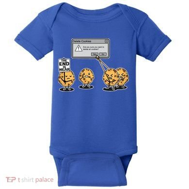 Deleting Cookies The End Is Near Funny Baby Bodysuit