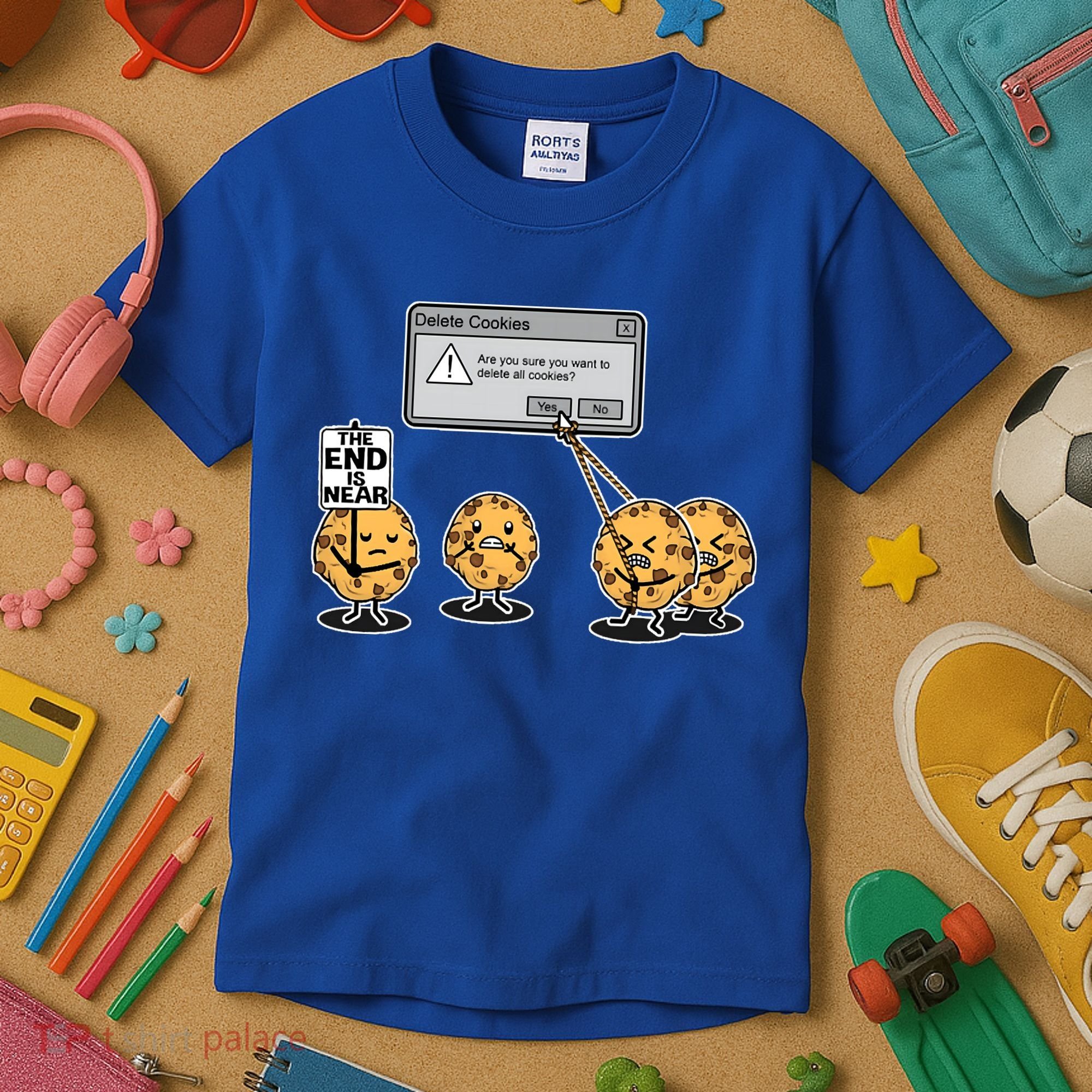 Deleting Cookies The End Is Near Funny Kids T-Shirt
