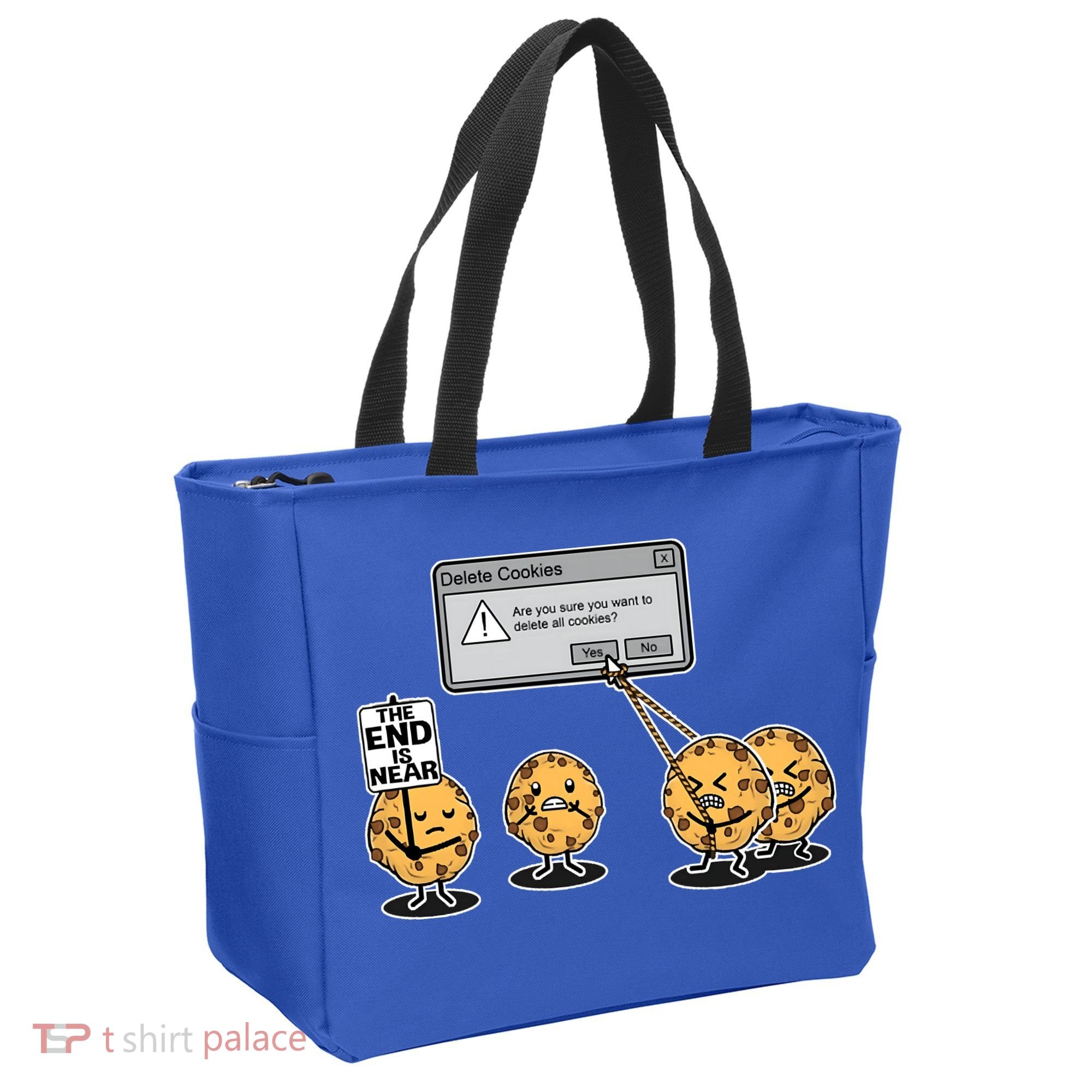 Deleting Cookies The End Is Near Funny Tote Bag