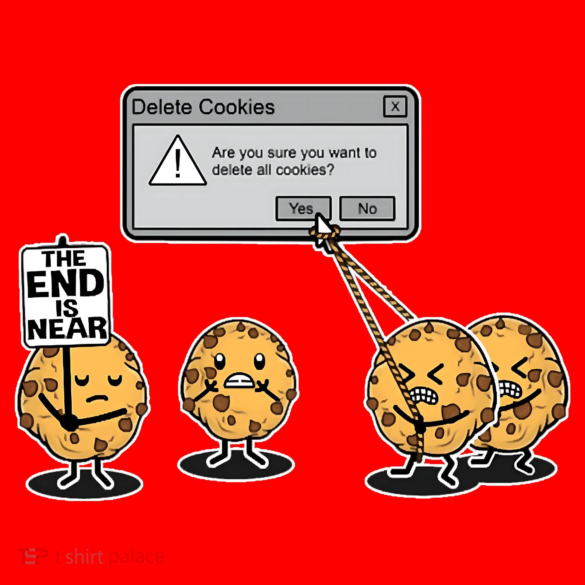Deleting Cookies The End Is Near Funny Santa Hat