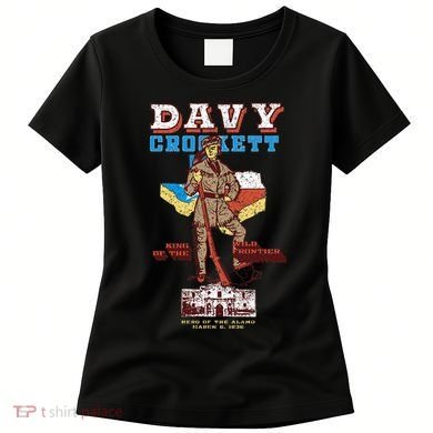 Davy Crockett Texas Alamo Cowboy Vintage Souvenir Women's T-Shirt