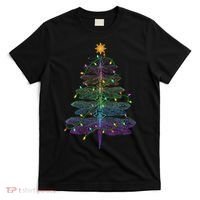 Dragonfly Christmas Tree Light Family Matching Pajamas Xmas T-Shirt thumb 0
