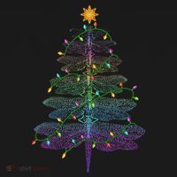 Dragonfly Christmas Tree Light Family Matching Pajamas Xmas Women's Hoodie thumb 2