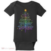 Dragonfly Christmas Tree Light Family Matching Pajamas Xmas Baby Bodysuit thumb 0